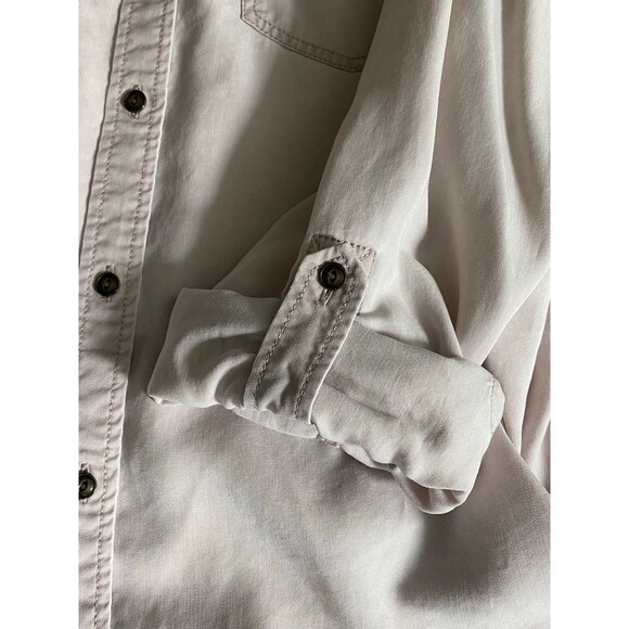 Express Boyfriend Button Down Shirt Blush Pink Long Sleeve Size Small - Picture 8 of 8